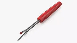 Fabric Stitch Cutter with Safety Ball Red 3D model