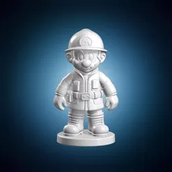 Firefighter Mario Fan Art 3D Print Model 3D print model