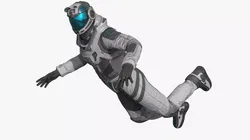 Futuristic Astronaut with Visor Rigged for Maya 3D model