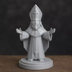 Geometric Saint Nicholas Bishop 3D Print Model 3D print model