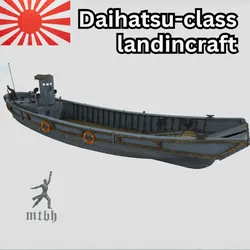 Japanese Daihatsu-Class Landing Craft – WWII Amphibious Assault Model