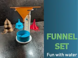 Juego de Embudos - Juego Modular de Embudo y Soporte para Niños - Modelo de impresión 3D gratuito