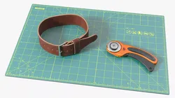 Leather Workshop Setup with Rotary Cutter 3D model