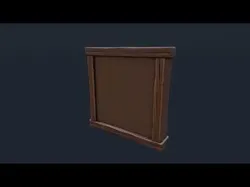 Low Poly Stylized Medieval Leaded Glass Wooden Window Low-poly 3D model