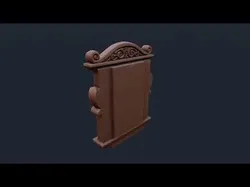Low Poly Stylized Ornate Fantasy Wooden Window - PBR Low-poly 3D model
