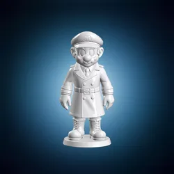 Marine Mario Dress Uniform Fan Art 3D Print Model 3D print model