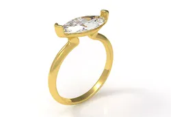 Marquise Engagement Ring 3D print model
