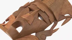 Mayan Tribal Mask Wood 3D model