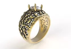 Mens Ovel Ring 3D print model
