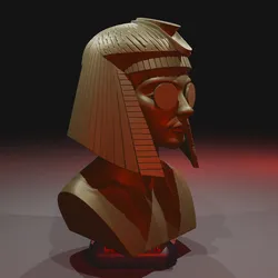 Modern Cleopatra Bust with Sunglasses – Stylish Egyptian Queen 3D Model (STL/OBJ)