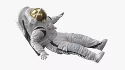 Modern Moon Spacesuit Empty Rigged for Cinema 4D 3D model