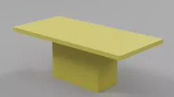 Modern Wooden Pedestal Dining Table - Sample File 3D model