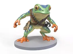 Multi Color Frogfolk Rogue Ranger Miniature 3D print model