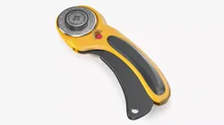 OLFA Rotary Fabric Cutter Ergonomic Yellow 3D model