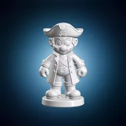 Pirate Mario Fan Art 3D Print Model 3D print model