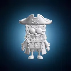 Pirate SpongeBob Fan Art 3D Print Model 3D print model