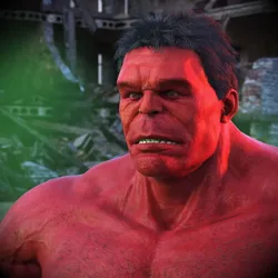 Red Hulk A-Pose Fur 3D model