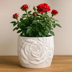 Rose Planter Pot STL – No Supports