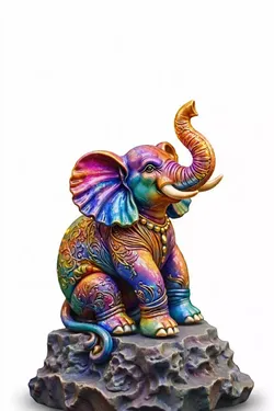 Royal Decorative Elephant Statue STL  3D model