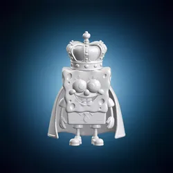 Royal SpongeBob Crown Cape Fan Art 3D Print Model 3D print model