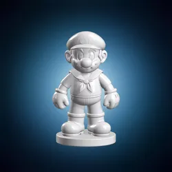Sailor Mario Bros Fan Art 3D Print Model 3D print model