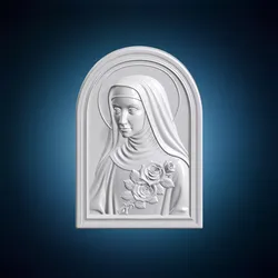 Saint Therese Arched Frame Plaque 3D Print Model 3D print model