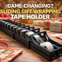 Sliding Gift Wrapping Tape Holder