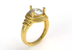Solitaire Diamond Engagement ring 3D print model