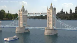 Tower Bridge London with Water 3D model