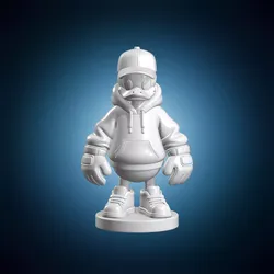 Urban Hoodie Donald Duck Fan Art 3D Print Model 3D print model