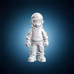 Urban Hoodie Mario Fan Art 3D Print Model 3D print model