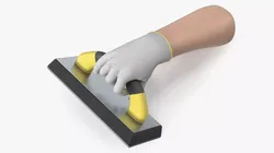 Worker Hand Holding Gum Rubber Float 3D model