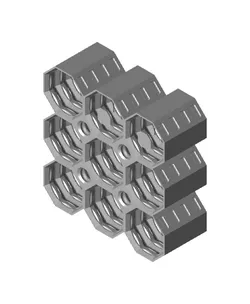 3x3 Multiboard Corner Legacy Tile - x4 Multi-Material Stack
