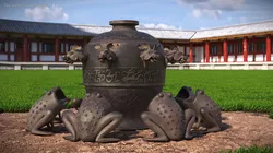 Ancient Chinese Seismograph Bronze 3D model