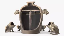 Ancient Chinese Seismograph Cutaway View 3D model
