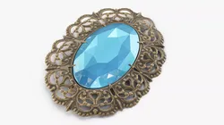 Antique Aged Brooch 3D model