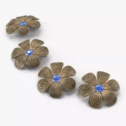 Antique Decorative Flowers Aged Metal 3D model