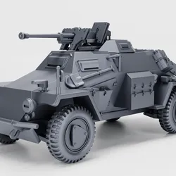 Armored car Sd.kfz.221 with Mauser 2.8cm sPzB 41 (Germany, WW2)
