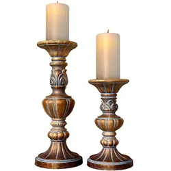 Bronze Rustic Patinated Antique Candlestick in Classic Style 3D model