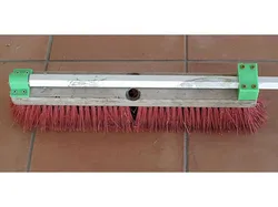 Broomstick socket for roof-valley sweeper