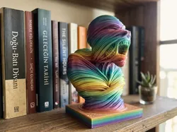 Busto Gritando Envuelto en Arcoíris STL - Modelo de impresión 3D gratuito