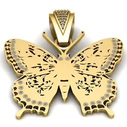 BUTTERFLY GOLD PENDANT  3d printable model