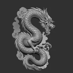 Chinese dragon designed 3D print model