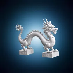 Chinese Dragon Long Body Variant 2 3D Print Model 3D print model
