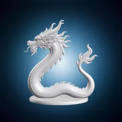 Chinese Dragon Long Body Variant 3 3D Print Model 3D print model