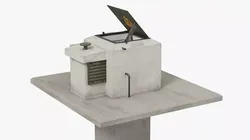 Civil Defense Shelter Entrance Block Rigged for Maya 3D model