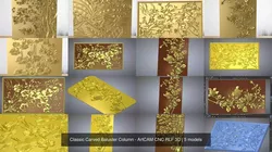 Classic Carved Baluster Column - ArtCAM CNC RLF 3D 3D Model Pack