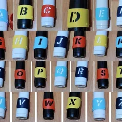 COMPLETE ALPHABET! Oral-B toothbrush color rings,  (27 STLs, includes solid-ring)