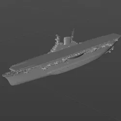 Digital model of the Italian aircraft carrier Aquila