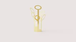 Fanny vase Large Brass Low-poly 3D model